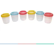 Conjunto de 6 Potes Para Armazenamento de Leite Materno e Papinhas 180ml Multicor Clingo Foto mini 3