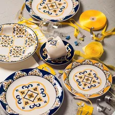 Conjunto De 6 Pratos Fundos 23cm Floreal SĂŁo LuĂs Foto mini 3