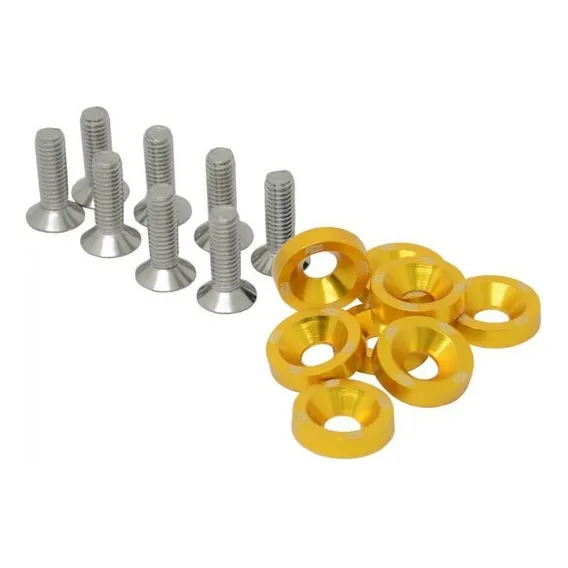 Conjunto De Arruela/parafuso M6 (10 Conjunto) Dourado Foto 1