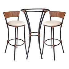 Conjunto De Banquetas Alta E Bistrô (sem Vidro) De Aço Foto  mini 1