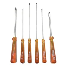 Conjunto De Chaves Fenda E Philips Cromo-vanádio Foxlux Top Tamanho Da Chave 10cm Foto  mini 1