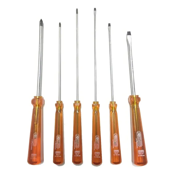 Conjunto De Chaves Fenda E Philips Cromo-vanádio Foxlux Top Tamanho Da Chave 10cm Foto 1
