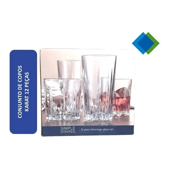 Conjunto De Copos - 12 Peças (6 Copos 430ml E 6 Copos 360ml) Cor Transparente Foto 1
