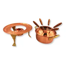 Conjunto De Fondue Cobre 1 L | Com 6 Garfinhos E Queimador Foto mini  2