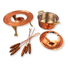 Conjunto De Fondue Cobre 1 L | Com 6 Garfinhos E Queimador Foto mini 4