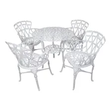 Conjunto De Jardim Viena Mesa E 4 Cadeiras AlumÃnio Forte Foto mini 1