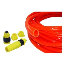 Conjunto De Mangueira Com 10 Metros Bico E Engate Resistent Cor Verde-laranja Foto mini 1