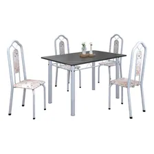 Conjunto De Mesa 120x75cm Tampo Ard贸sia Com 4 Cadeiras Foto mini 2