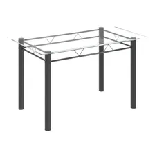 Conjunto De Mesa 120x75cm Tampo Vidro Com 4 Cadeiras Bianca Foto mini 3