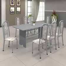 Conjunto De Mesa 180x75cm Tampo Granito Com 8 Cadeiras Foto  mini 1