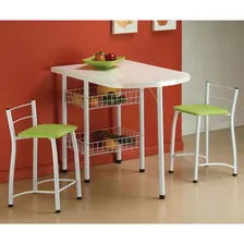 Conjunto De Mesa Com 2 Cadeiras Amanda Verde Foto  mini 1