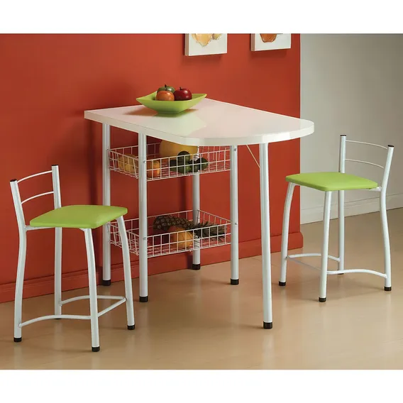 Conjunto De Mesa Com 2 Cadeiras Amanda Verde Foto 1