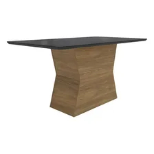 Conjunto De Mesa Com 6 Cadeiras Kappesberg Tilia Cor Nogueira Foto mini  2
