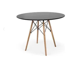 Conjunto De Mesa De Jantar Eames Eiffel Redonda 90 Cm Tampo Foto mini 3