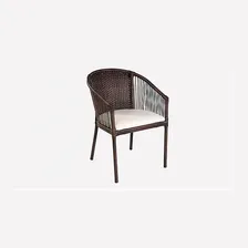 Conjunto De Mesa Fibra Sintética Aluminio Varanda Jardim Estrutura Opcional Foto mini 2
