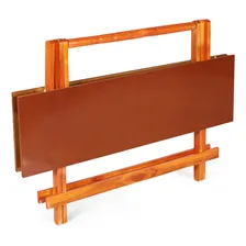 Conjunto De Mesas De Bar 120 X 70 Com 4 Cadeiras Dobráveis Cor Mel Foto mini 4