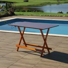 Conjunto De Mesas De Bar 120 X 70 Com 4 Cadeiras Dobráveis Cor Mel Foto mini  3