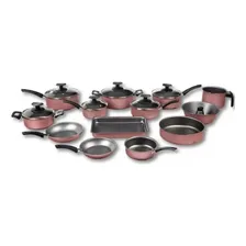 Conjunto De Panelas Antiaderente 13 Peças Teflon - Rosa Foto mini 1