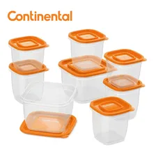 Conjunto De Potes Continental Tampa Laranja Com 8 Unidades Foto  mini 1