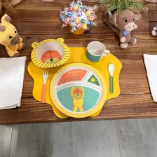 Conjunto De Refeição Infantil C/ 5 Peças Leãozinho - Oxford Foto mini 3