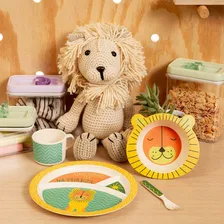 Conjunto De Refeição Infantil C/ 5 Peças Leãozinho - Oxford Foto mini 4