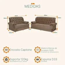 Conjunto De Sofá Finlândia 3 e 2 Lugares Castor Suede Sofá Casa Foto mini 3
