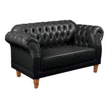 Conjunto De Sofás Chesterfield Duque Preto He Foto mini 3
