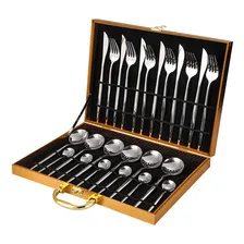 Conjunto de talheres Auxom Faqueiros prateado - 24 Foto mini 1