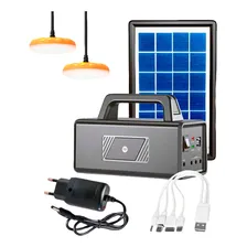 Conjunto Emergencia Energia Solar Lampadas Bivolt Foto mini 3