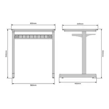 Conjunto Escolar Tipo Fnde Mesa+cadeira Escolar 1,33m/ 1,59m Foto mini 2