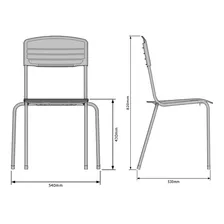 Conjunto Escolar Tipo Fnde Mesa+cadeira Escolar 1,59m/ 1,88m Foto mini 3