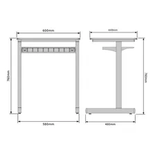 Conjunto Escolar Tipo Fnde Mesa+cadeira Escolar 1,59m/ 1,88m Foto mini 2
