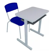 Conjunto Escolar Tipo Fnde Mesa+cadeira Escolar 1,59m/ 1,88m Foto mini 1