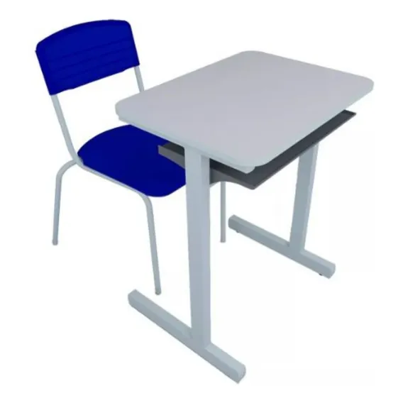 Conjunto Escolar Tipo Fnde Mesa+cadeira Escolar 1,59m/ 1,88m Foto 1