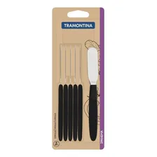 Conjunto Espátulas Para Manteiga 6 Peças Tramontina Preto Foto mini 2