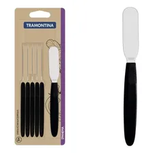 Conjunto Espátulas Para Manteiga 6 Peças Tramontina Preto Foto mini 1