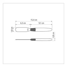 Conjunto Espátulas Para Manteiga 6 Peças Tramontina Preto Foto mini 4