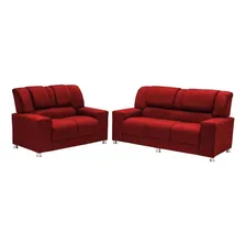 Conjunto Estofado Sandero 2 E 3 Lugares - Paraná Cor Vermelho Foto mini 1