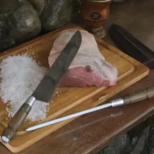 Conjunto Faca Gaúcha 10' Picanheira Artesanal Aço Inox 420 E Foto mini 4