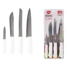 Conjunto Facas Kit 4 Pçs Aço Inox Cheff Carne Kitchen Clink Foto mini 1