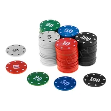Conjunto Fichas Jogo De Poker Profissional C/numeração 100un Foto mini 3