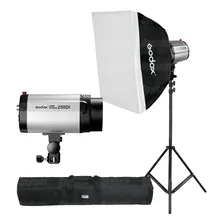 Conjunto Flash Tocha Godox 250di Com Softbox 60x60 + Tripé 220v Foto  mini 1