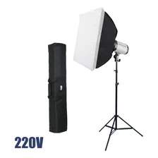 Conjunto Flash Tocha Godox 250di Com Softbox 60x60 + Tripé 220v Foto mini  2