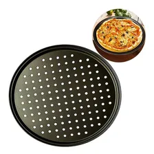 Conjunto Forma Pizza Assadeira Aço Carbono Furo 32cm 2 Peças Foto mini  2