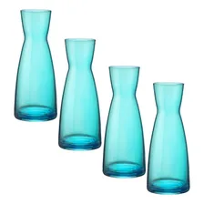 Conjunto Garrafa Para Suco E Agua Em Vidro 500ml 4 Peças Cor Azul Foto  mini 1
