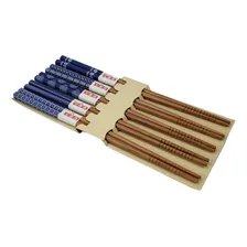 Conjunto Hashi De Bambu 5 Pares Azul Foto mini  2