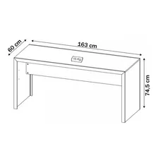 Conjunto Home Office 2 Peças Com 1 Mesa E 1 Estante Preto Foto mini 3