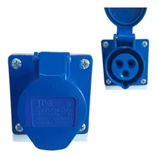 Conjunto Industrial Tomada + Plug / 2p+t / 32a / Azul / 6h Cor Plugue E Tomada 32a Foto mini  3
