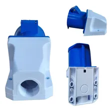 Conjunto Industrial Tomada + Plug / 2p+t / 32a / Azul / 6h Cor Plugue E Tomada 32a Foto mini 4