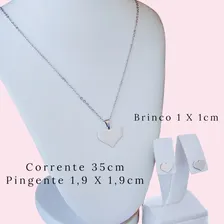 Conjunto Infantil Brinco E Colar Aço Cirúrgico Antialérgico Foto mini 2